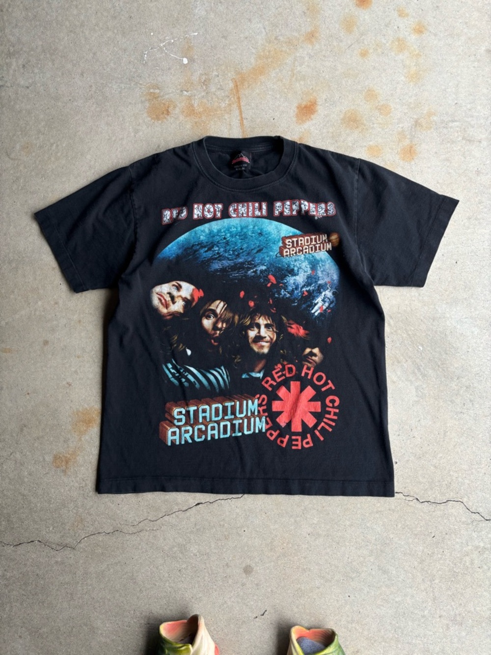 Thai Boot Red Hot Chili Peppers Stadium Arcadium Black Graphic Tee